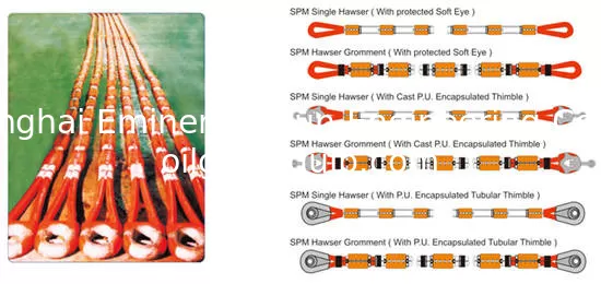 Marine fishing SPM ROPE Polyamide (nylon 66) load-bearing cores with a protective cover of polyamide